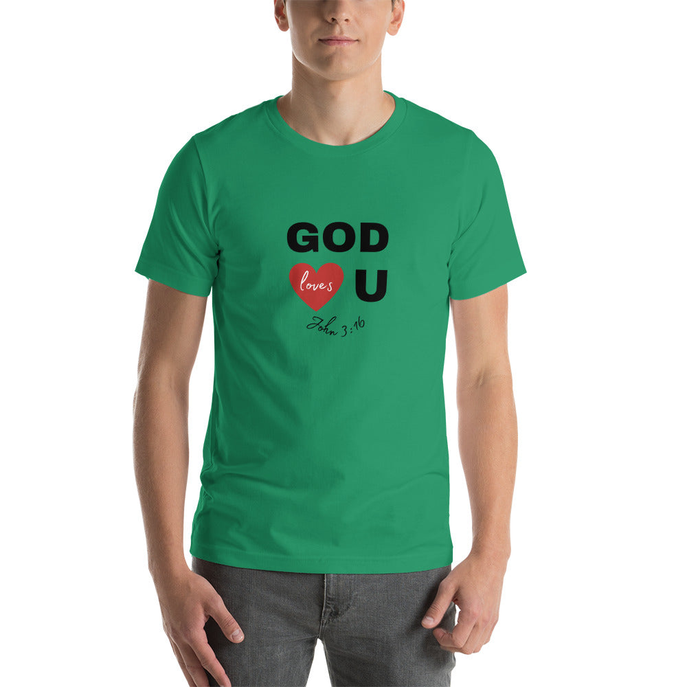 God Loves U T-shirt for Men and Women