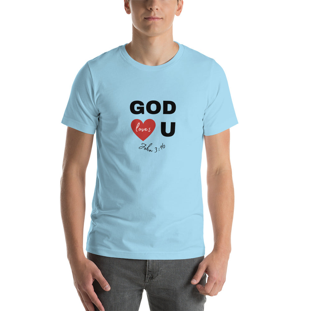 God Loves U T-shirt for Men and Women